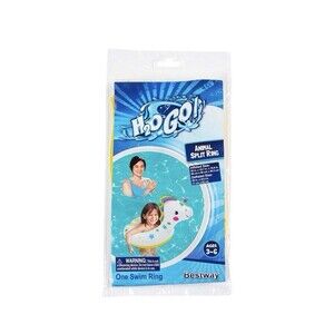 H2O GO! Animal Split Swim Ring , Unicorn Ages 3-6 Inflated Size 21.3"x20.1"x15"